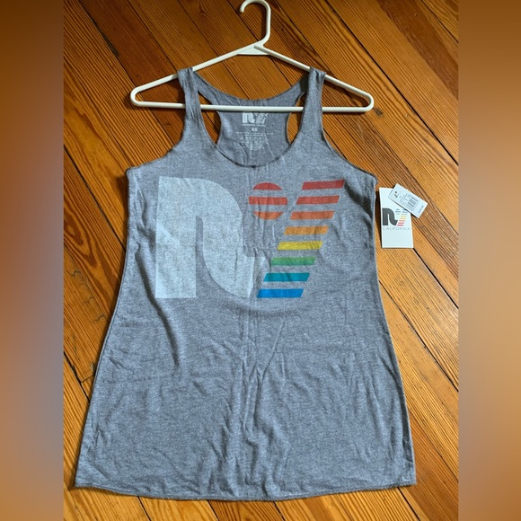 NWT! Gray Rebell Yell Long Tank Size XS - Picture 1 of 7